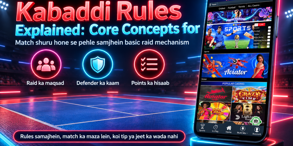 Empty kabaddi court showing boundary lines, midline, and bonus lines, viewed from above, no people or objects present, no text